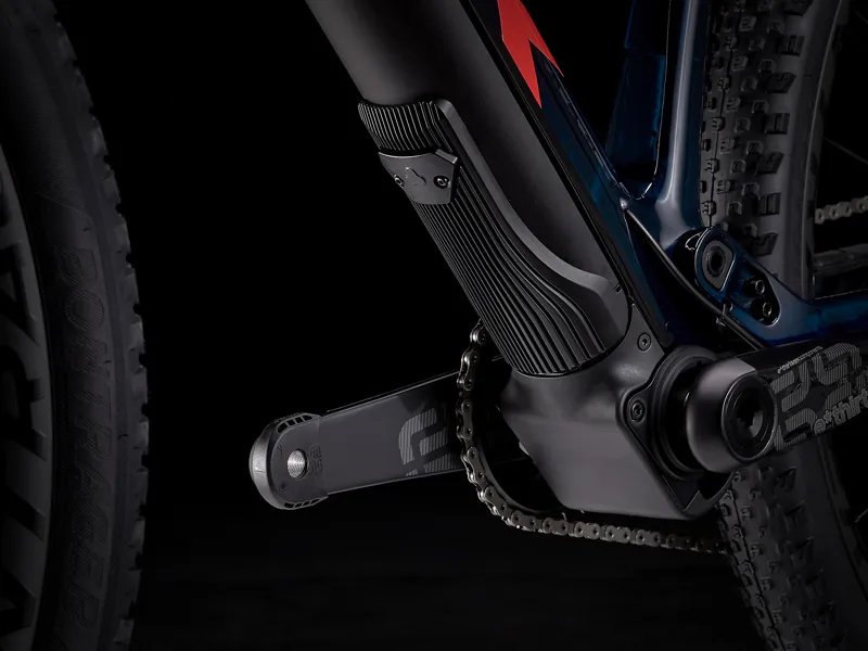 2021 Trek E-Caliber 9.9 XTR Electric Mountain Bike Blue Smoke and Coral-2